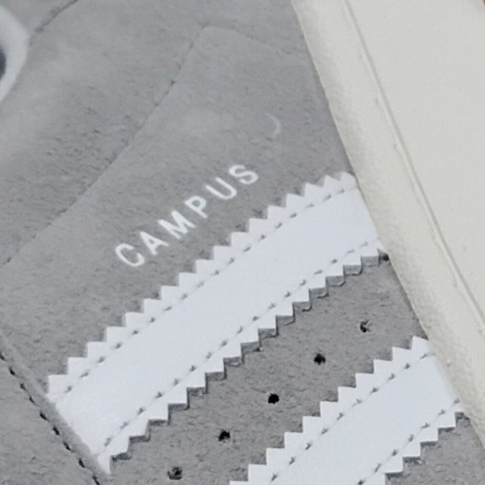Adidas Campus Shoe Gray/White      Men's 6/Women's 7        NWT - Picture 2 of 8